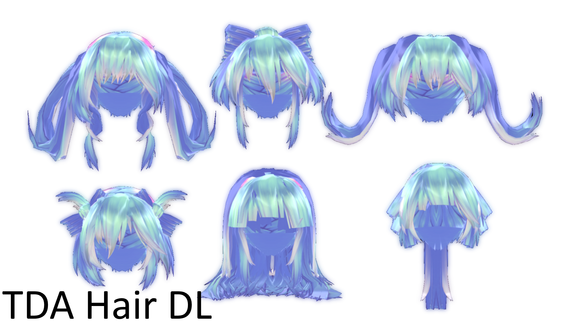1. MMD Blue Hair Trap Model Pack - wide 3
