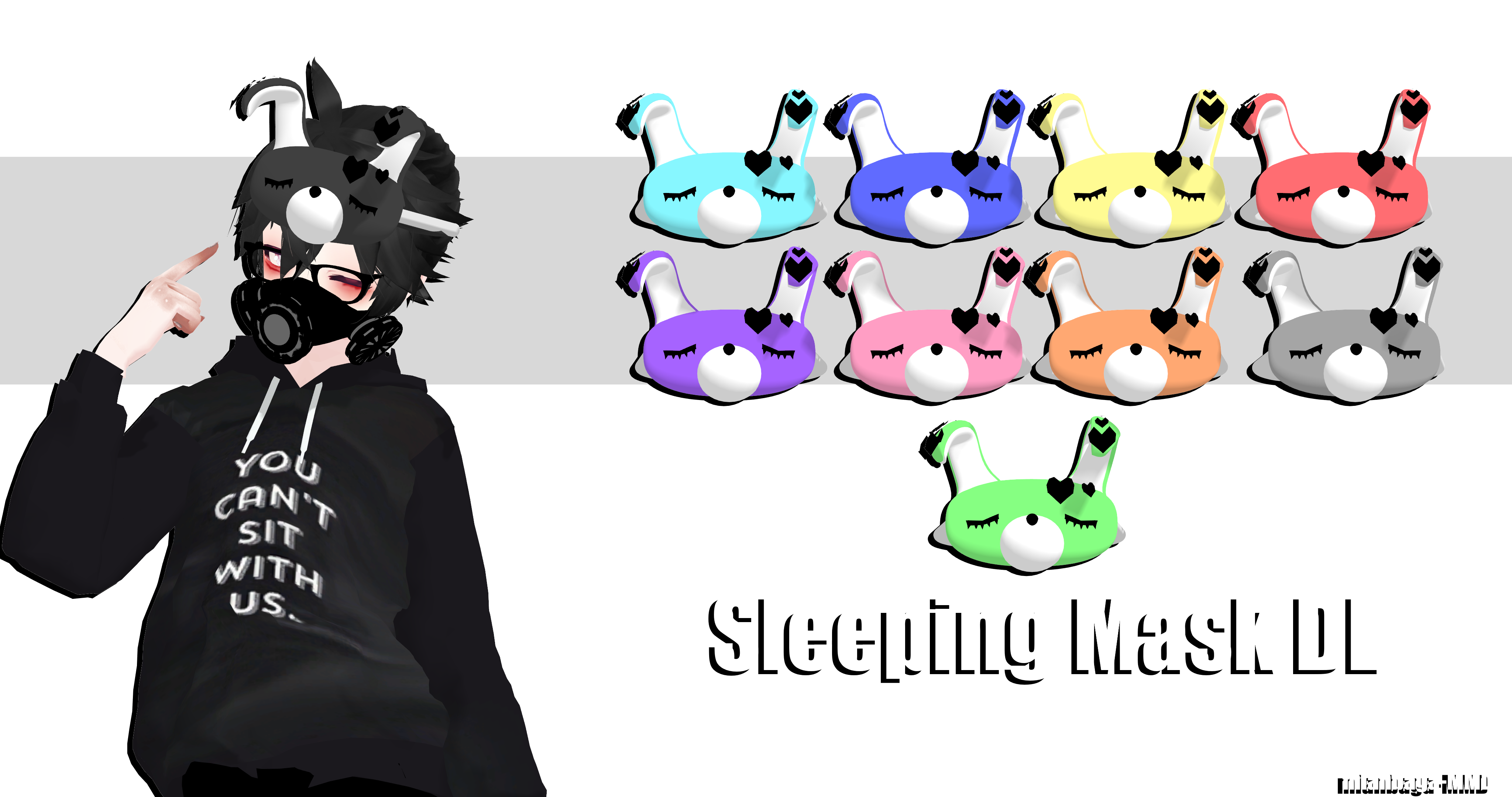 MMD Sleeping Mask 1 DL by mianbagaMMD on DeviantArt