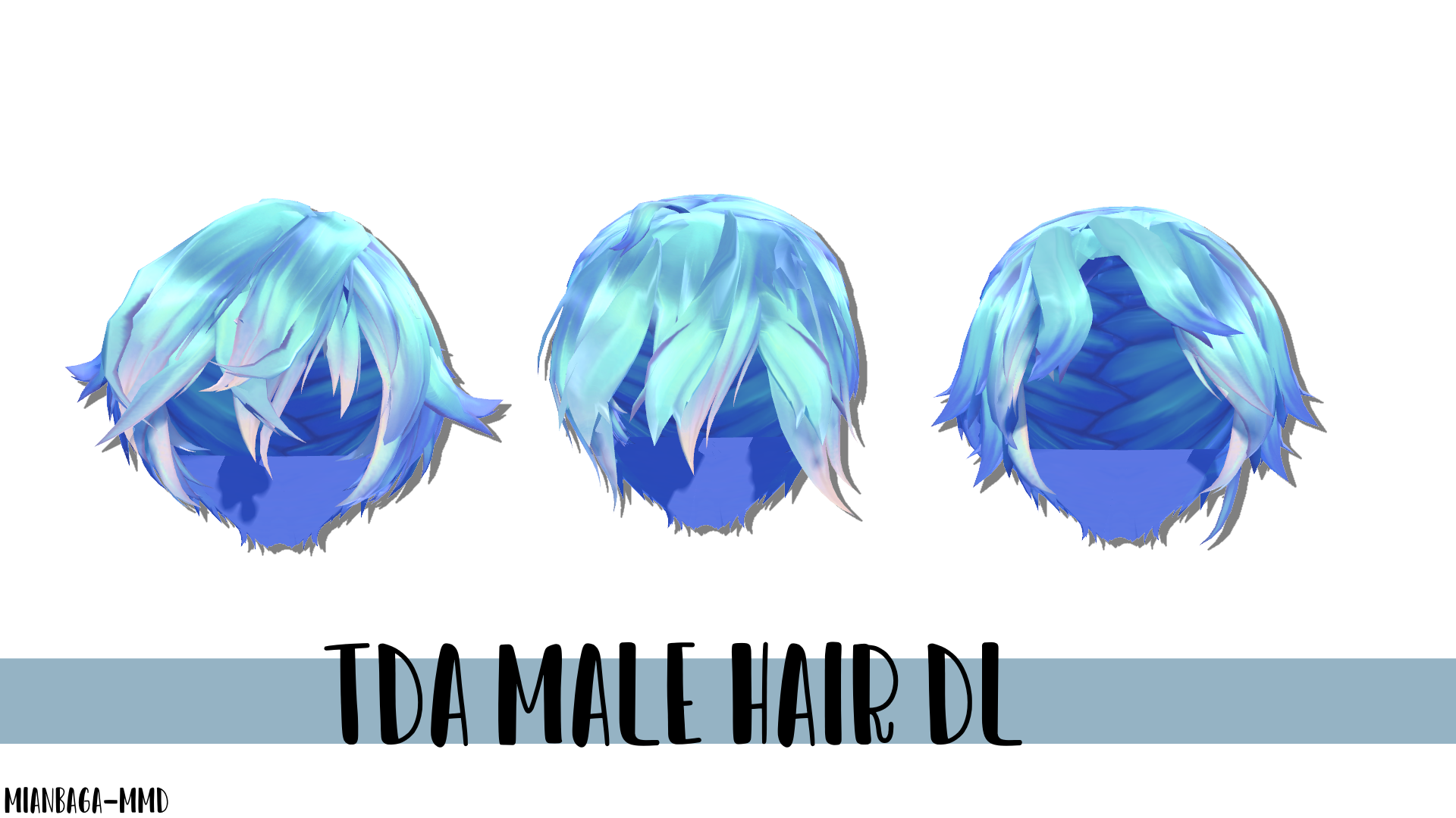 Dark Blue Hair Male DL MMD Download - wide 10