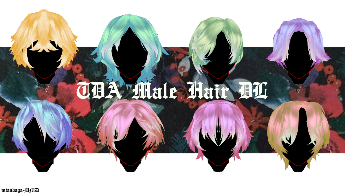 Dark Blue Hair Male DL MMD Model - wide 1