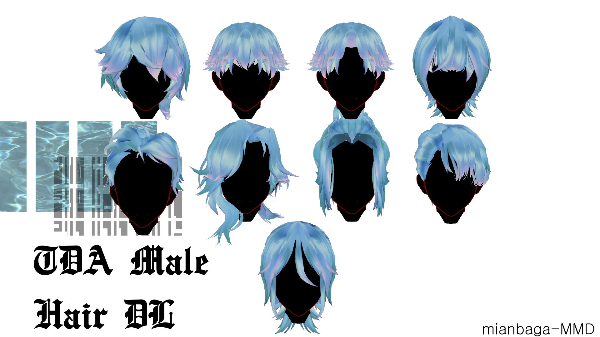 MMD Model with Blue Hair - wide 7