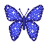 Blue Glitter Butterfly 2