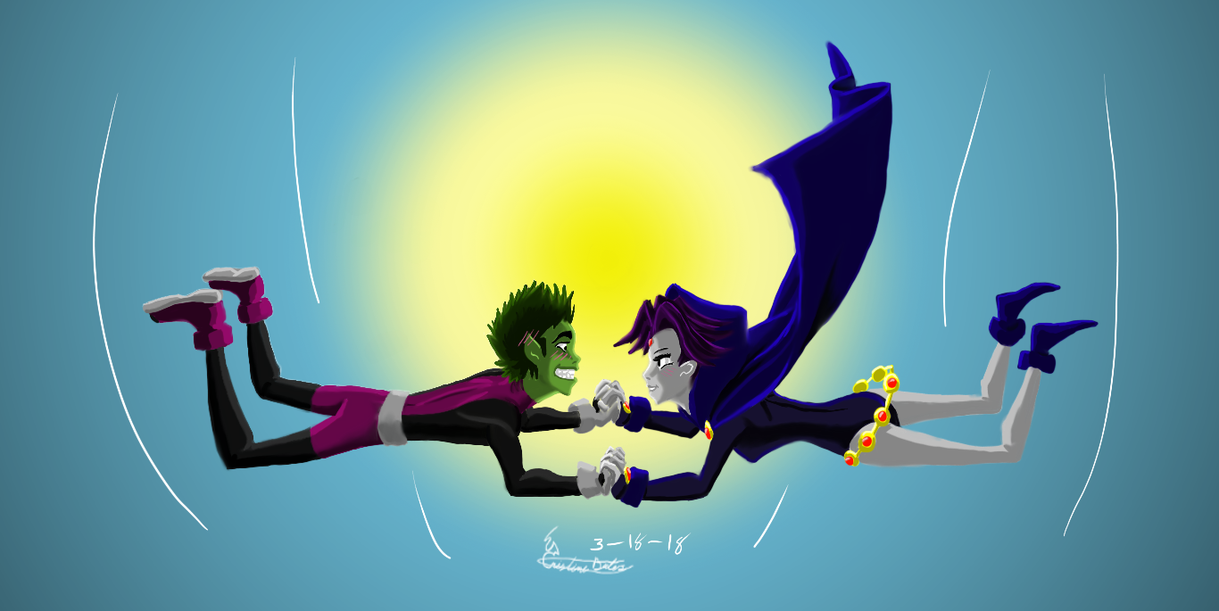 Teen Titans Raven And Beast Boy Deviantart