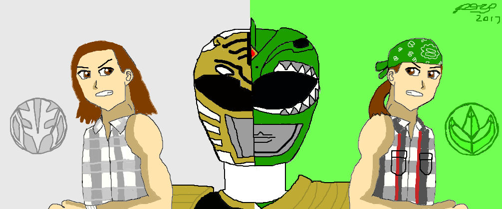 White Ranger VS Green Ranger Face/Off parody by SciFifan4000 on DeviantArt