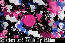 Splatters and Skulls BrushPack by kShinn