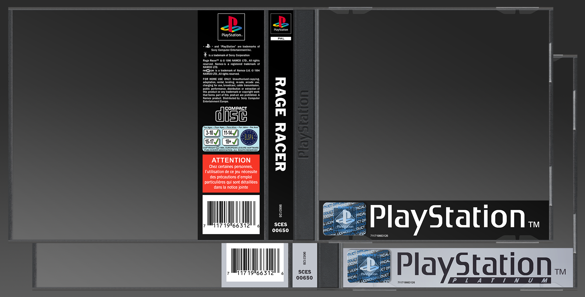 Playstation 1 Cover Template