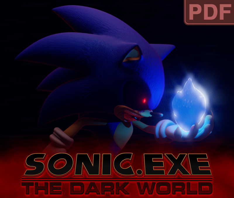 Image of black sonic exe as a lighting god in the dark clouds