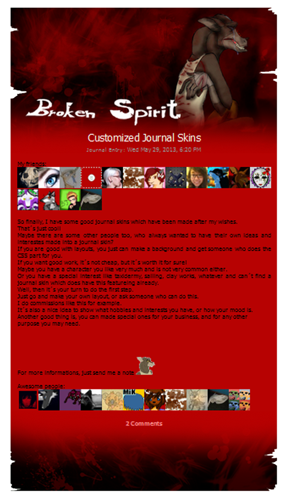 Broken Spirit - free Journal skin