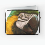 Blue and Gold Macaw Realistic Laptop Sleeve