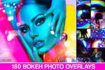 180 BOKEH HOLOGRAPHIC photo OVERLAYS  textures