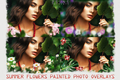 Flowers frames photo overlay templates  texture