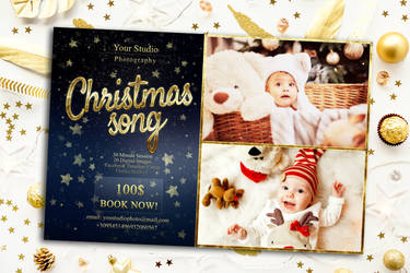 Christmas song Mini Session Template