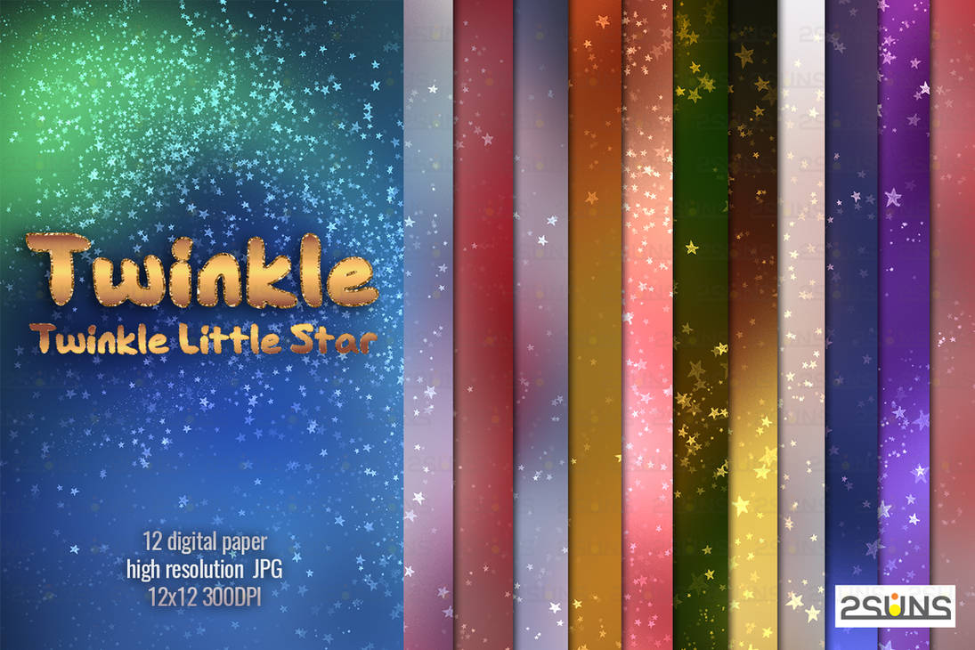Twinkle Twinkle Little Star Digital paper by 2SUNS1 on DeviantArt