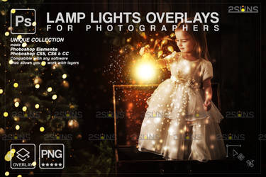 Lamp light photoshop overlay Bokeh