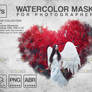 Heart watercolor masks valentine Mothers day