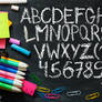 Sidewalk chalk alphabet clipart Chalk digital