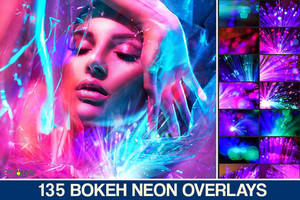 Bokeh overlay photoshop Sparkler Gold Digital NEON