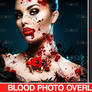 Blood splatter photo overlays Scary blood Red