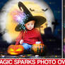 Magic wands photoshop overlay Halloween Bokeh Gold