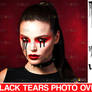 Black tears photo overlays Blood splatters