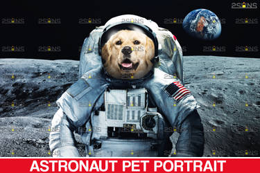 Royal Pet Portrait templates Astronaut Pet