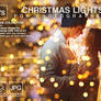Sparkler overlay Christmas lights bokeh Photoshop