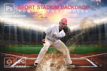 Digital Backdrop BASEBALL Sport Stadium Overlay