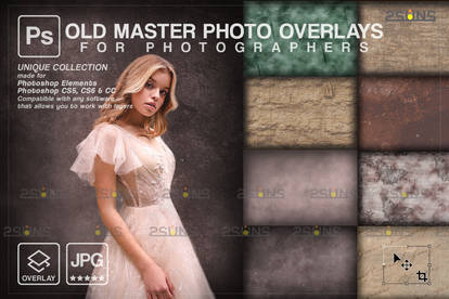 Fine art textures Photoshop overlays Old Studio