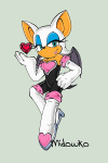 Rouge the bat by Midowko