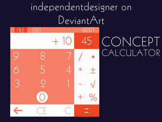 Calculator App Concept + PSD by independentdesigner