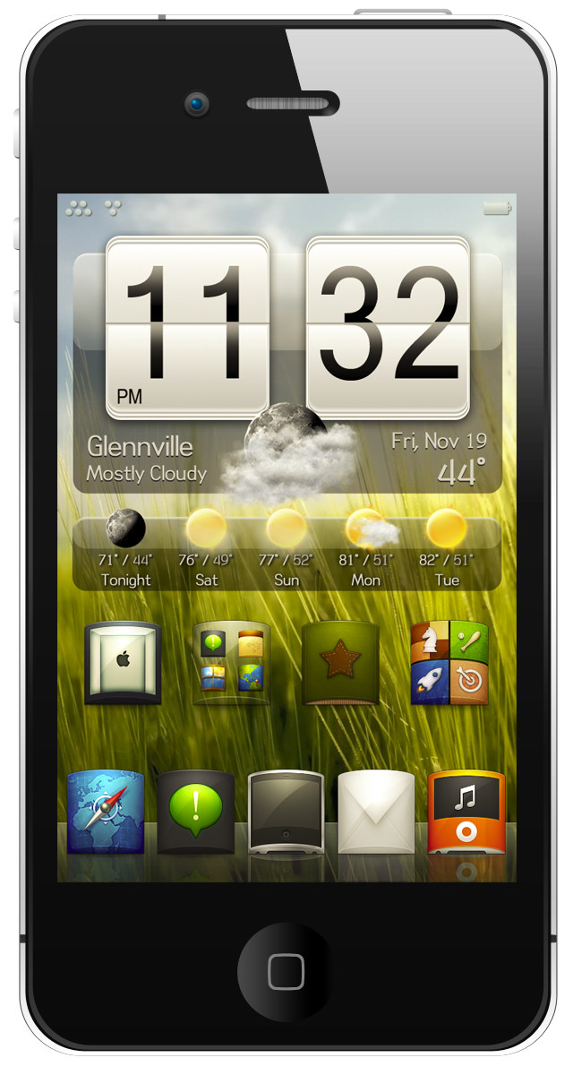 iPhone 4, 3GS HTC Widget