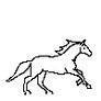 Galloping Horse Icon PSD File