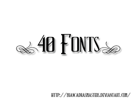 40 Fonts para photoshop