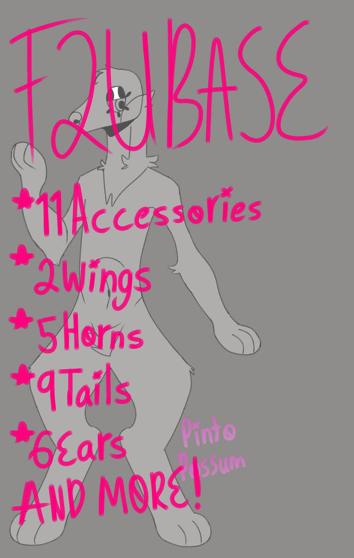 F2U ANTHRO BASE by PINTOPOSSUM on DeviantArt