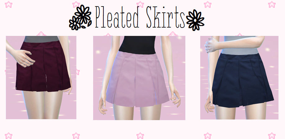 Pleated skirt top sims 4