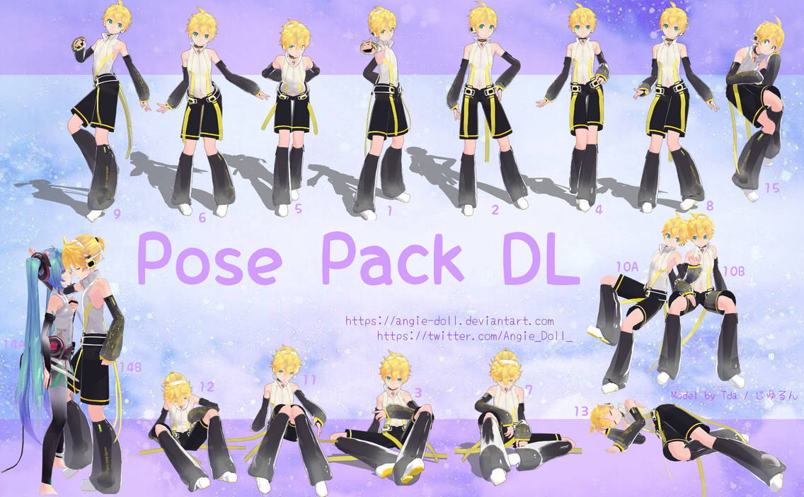 .::MMD::. Pose Pack DL by MMDMikuxLen on DeviantArt