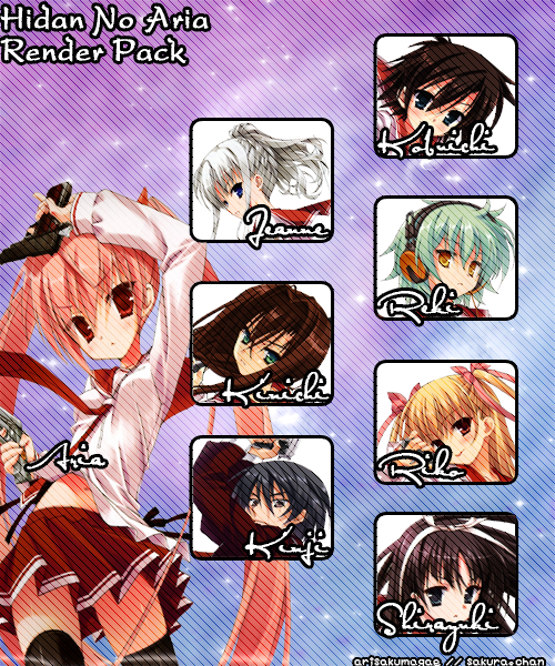 Hidan No Aria - Render Pack by ArisaKumagae on DeviantArt
