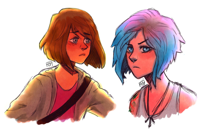 Max and Chloe Life is Strange Fanart (process gif) by fefiz on DeviantArt