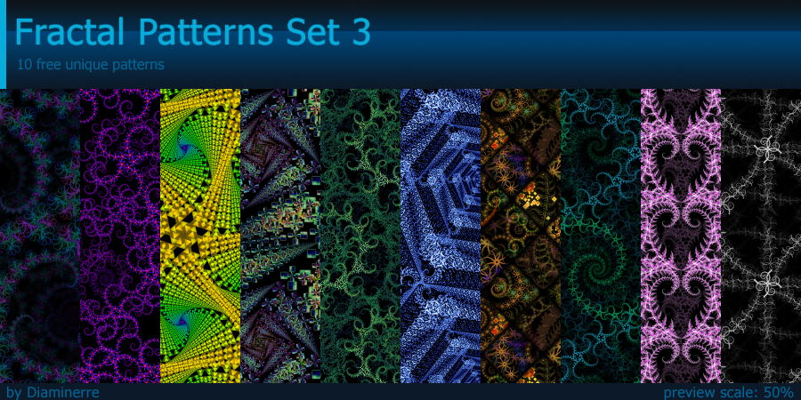 Fractal Patterns Set 3 by Diaminerre