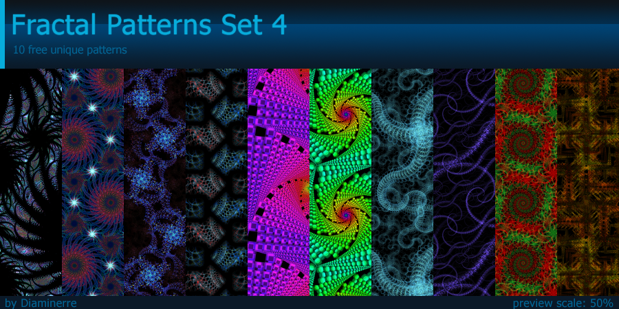 Fractal Patterns Set 4 by Diaminerre