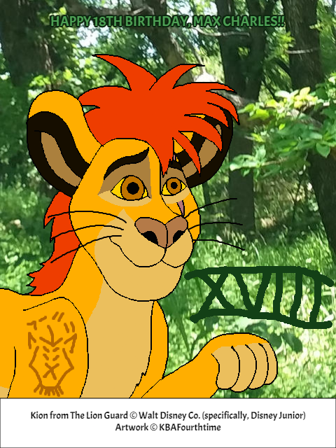 Kion for Max Charles's 18th Birthday by KBAFourthtime on DeviantArt Kion for Max Charles's 18th Birthday by KBAFourthtime on DeviantArt