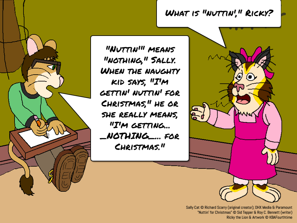 Sally asks Young Ricky about 'Nuttin'' by KBAFourthtime on DeviantArt