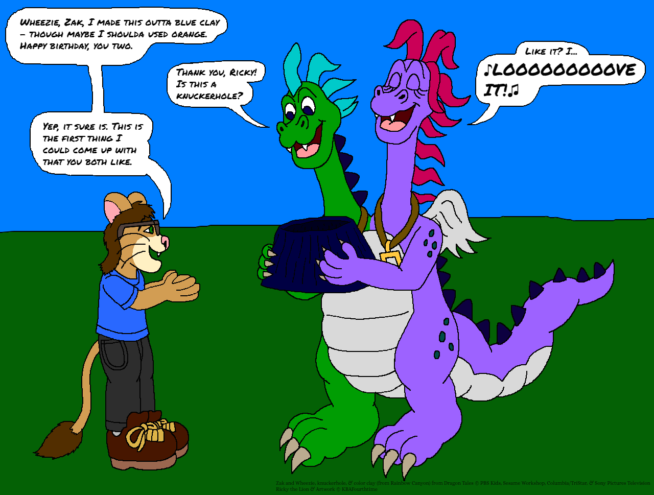 Young Ricky Gives Zak and Wheezie Sculpture by KBAFourthtime on DeviantArt
