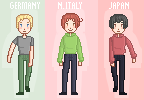 Hetalia Axis trio sprites MV by AmandaJ-art