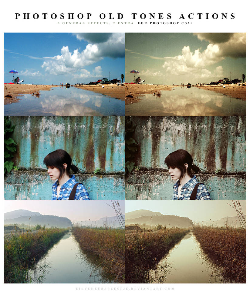 Photoshop Old tones Actions by meganjoy