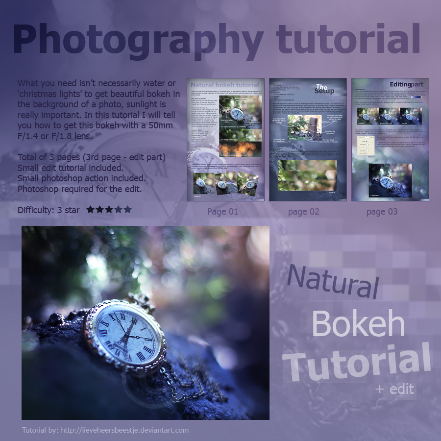 Photography natural bokeh tutorial