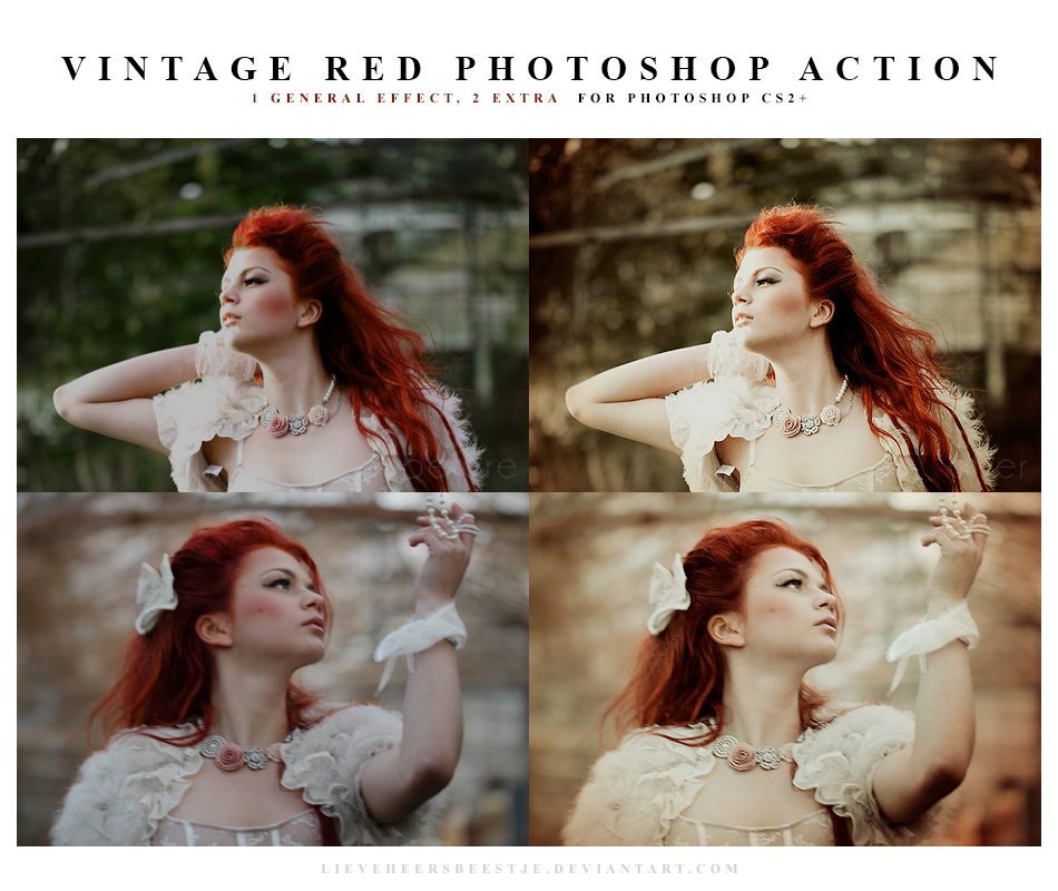 Photoshop vintage red action