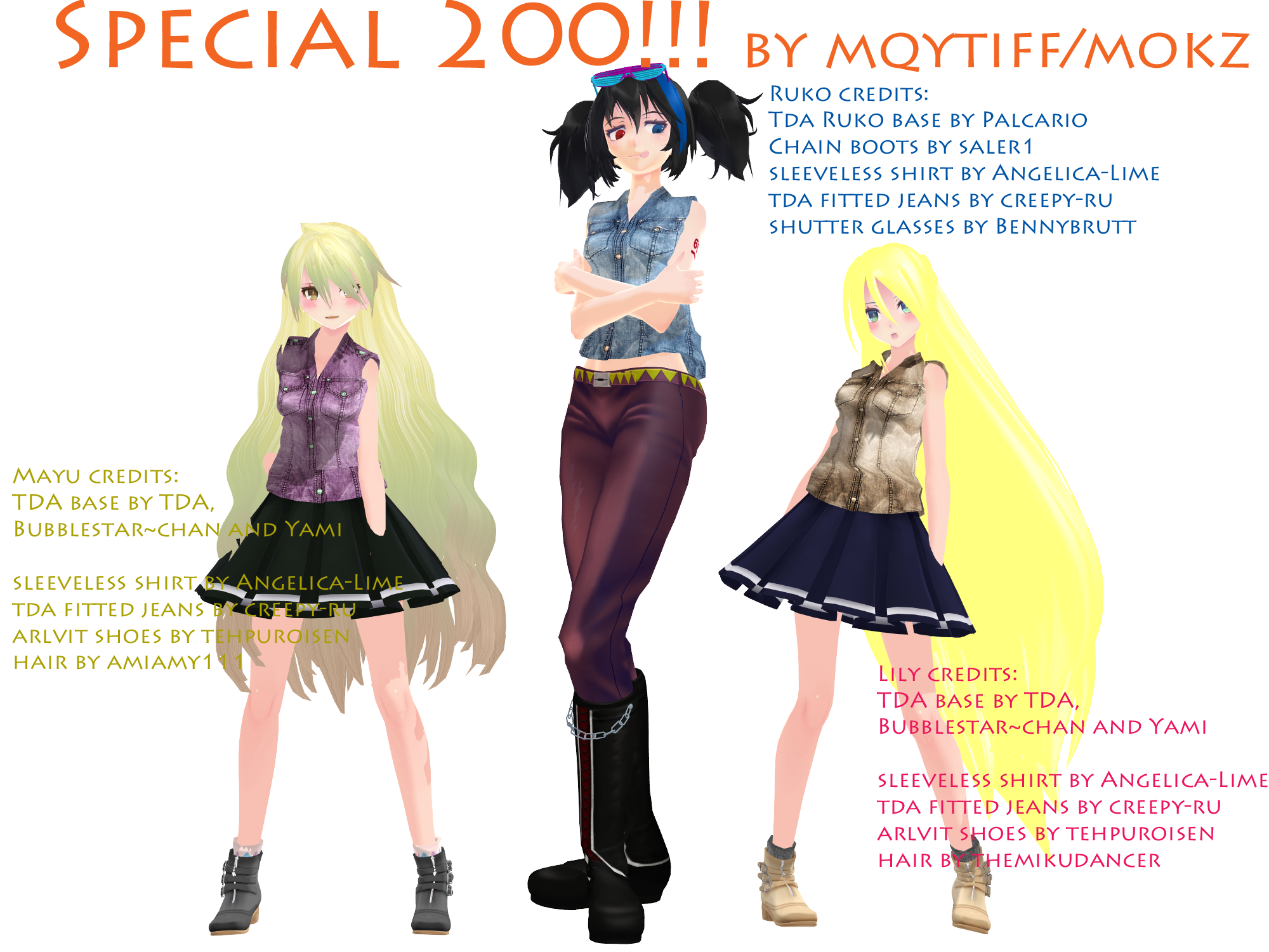 [200+ watchers gift] Special MMD pack download!!! by mqytiff on DeviantArt