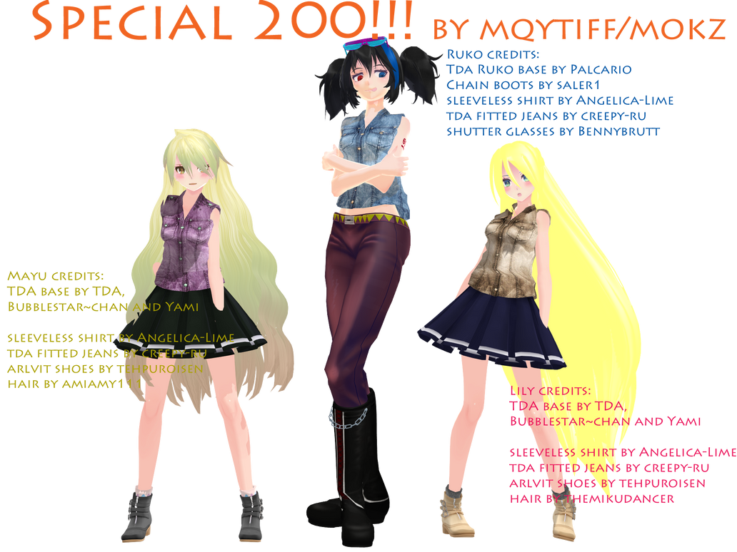 [200+ watchers gift] Special MMD pack download!!! by mqytiff on DeviantArt