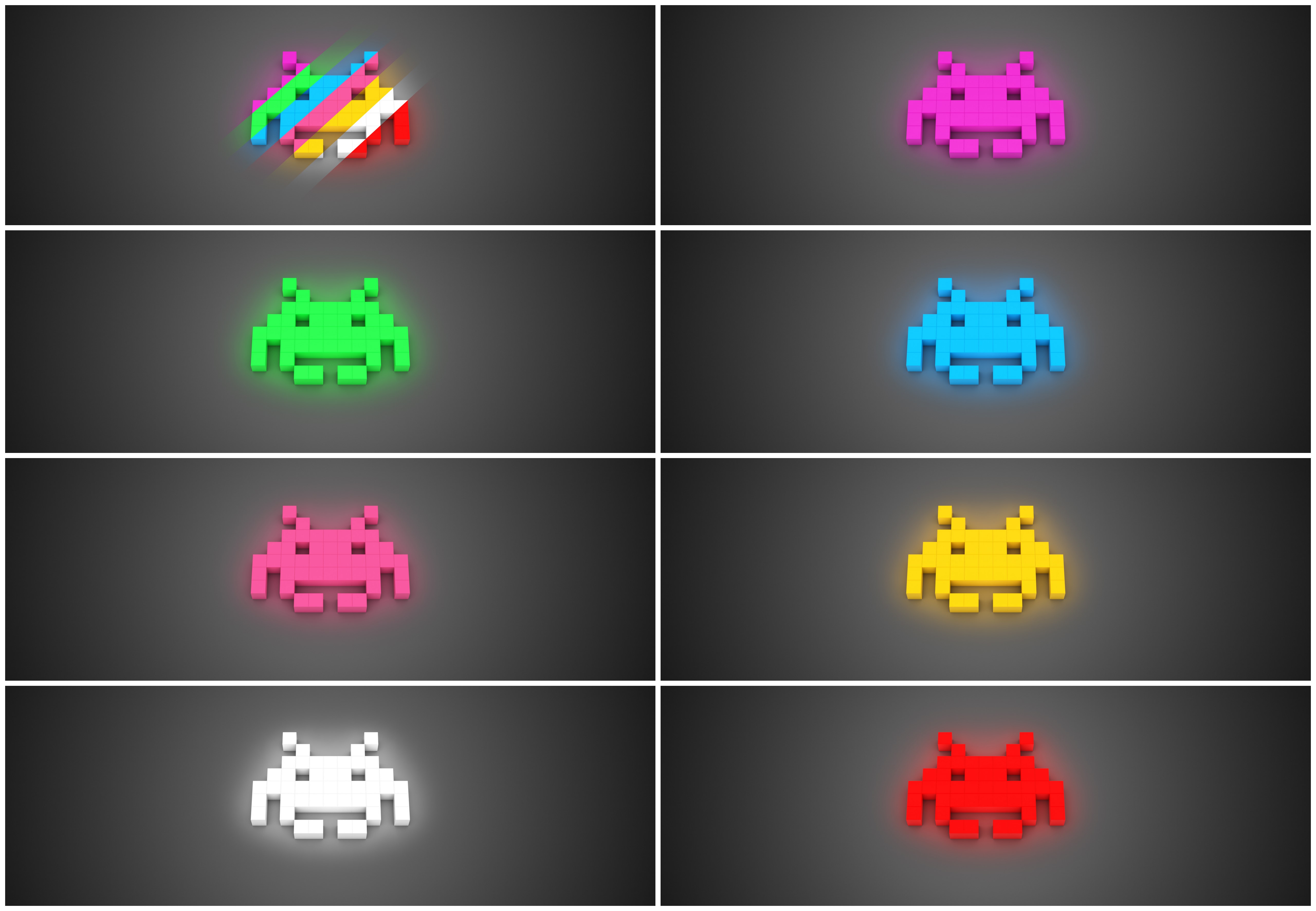 Space Invaders Lights by fernando-moran on DeviantArt, image size:5120x3544